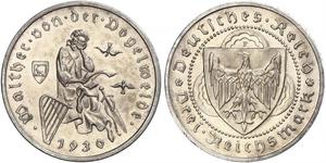 3 Reichsmark Weimarer Republik (1918-1933) Silber 
