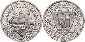 3 Reichsmark Weimarer Republik (1918-1933) Silber 