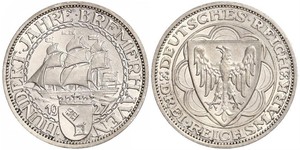 3 Reichsmark Weimarer Republik (1918-1933) Silber 