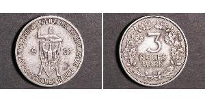 3 Reichsmark Weimarer Republik (1918-1933) Silber 