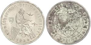 3 Reichsmark Weimar Republic (1918-1933) Silver 