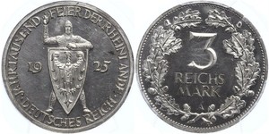 3 Reichsmark Weimar Republic (1918-1933) Silver 