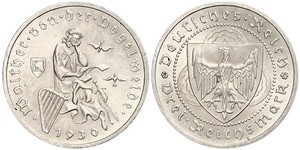 3 Reichsmark Weimar Republic (1918-1933) Silver 