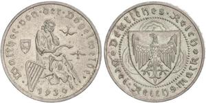 3 Reichsmark Weimar Republic (1918-1933) Silver 
