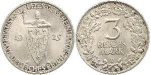 3 Reichsmark Weimar Republic (1918-1933) Silver 