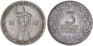 3 Reichsmark Weimar Republic (1918-1933) Silver 