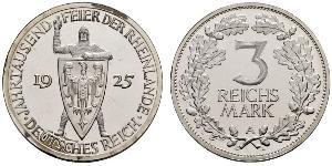 3 Reichsmark Weimar Republic (1918-1933) Silver 