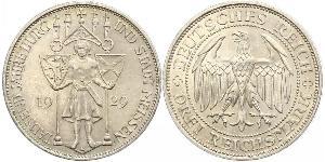 3 Reichsmark Веймарська республіка (1918-1933) Срібло 