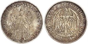3 Reichsmark Веймарська республіка (1918-1933) Срібло 