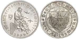 3 Reichsmark Веймарська республіка (1918-1933) Срібло 