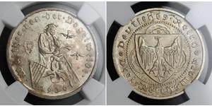 3 Reichsmark Веймарська республіка (1918-1933) Срібло 
