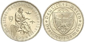 3 Reichsmark 魏瑪共和國 (1919 - 1933) 銀 