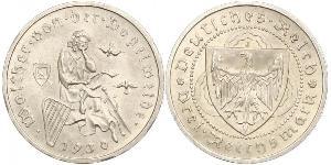 3 Reichsmark 魏瑪共和國 (1919 - 1933) 銀 
