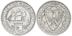 3 Reichsmark 魏瑪共和國 (1919 - 1933) 銀 