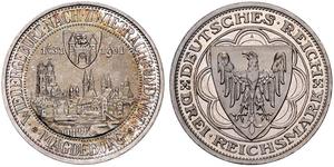 3 Reichsmark 魏瑪共和國 (1919 - 1933) 銀 