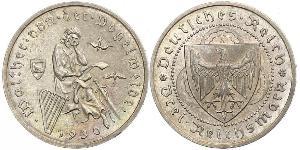3 Reichsmark 魏瑪共和國 (1919 - 1933) 銀 