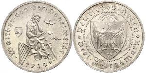 3 Reichsmark 魏瑪共和國 (1919 - 1933) 銀 