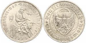 3 Reichsmark 魏瑪共和國 (1919 - 1933) 銀 