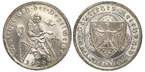 3 Reichsmark 魏瑪共和國 (1919 - 1933) 銀 