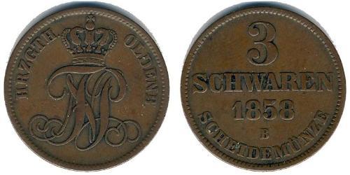 3 Schwaren States of Germany Kupfer 