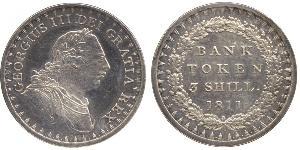 3 Shilling Vereinigtes Königreich von Großbritannien und Irland (1801-1922) Silber Georg III (1738-1820)