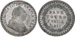 3 Shilling Vereinigtes Königreich von Großbritannien und Irland (1801-1922) Silber Georg III (1738-1820)