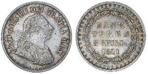 3 Shilling Vereinigtes Königreich von Großbritannien und Irland (1801-1922) Silber Georg III (1738-1820)