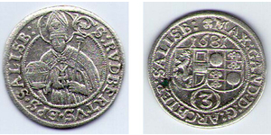 3 Грош Зальцбург (1328 - 1803) Серебро 