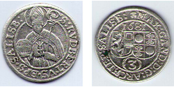 3 Грош Зальцбург (1328 - 1803) Срібло 