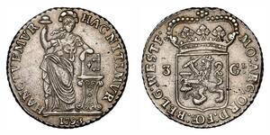 3 Гульден Республика Соединённых провинций (1581 - 1795) Серебро 