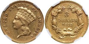 3 Долар США (1776 - ) Золото 