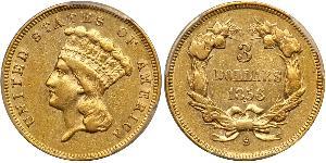 3 Долар США (1776 - ) Золото 