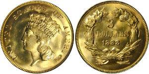 3 Долар США (1776 - ) Золото 
