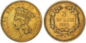 3 Долар США (1776 - ) Золото 