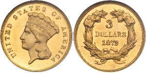 3 Долар США (1776 - ) Золото 