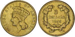 3 Долар США (1776 - ) Золото 