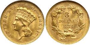 3 Долар США (1776 - ) Золото 