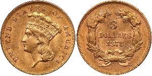 3 Долар США (1776 - ) Золото 