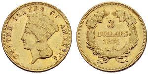 3 Долар США (1776 - ) Золото 