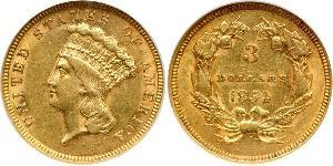 3 Долар США (1776 - ) Золото 