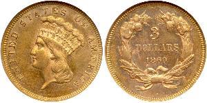 3 Долар США (1776 - ) Золото 