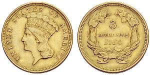3 Доллар США (1776 - ) Золото 