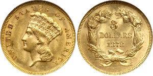 3 Доллар США (1776 - ) Золото 