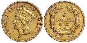 3 Доллар США (1776 - ) Золото 