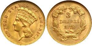 3 Доллар США (1776 - ) Золото 