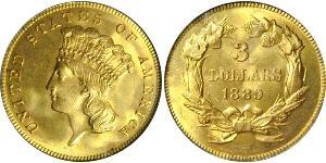 3 Доллар США (1776 - ) Золото 