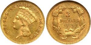 3 Доллар США (1776 - ) Золото 