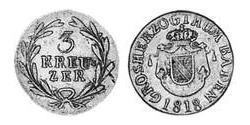 3 Крейцер Великое герцогство Баден (1806-1918) Серебро 