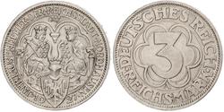 3 Mark République de Weimar (1918-1933) Argent 