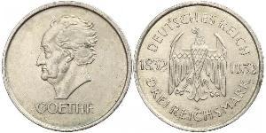 3 Марка Веймарская республика (1918-1933) Серебро 